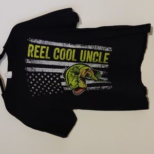 Reel Good Uncle Fish Tee Size L